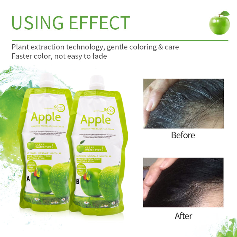 Apple Hair Color Ammonia Free Natural Black 1000ml