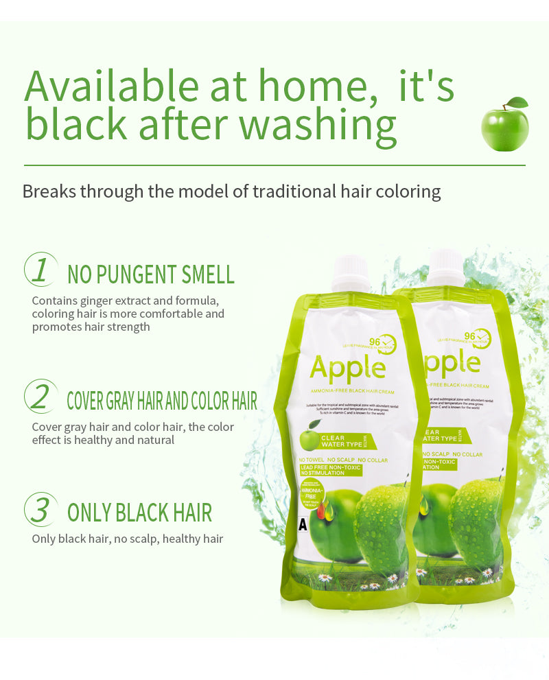 Apple Hair Color Ammonia Free Natural Black 1000ml